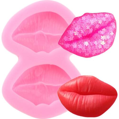 Sexy Lips Silicone Mold Chocolate Candy Fondant Mould Cupcake Topper Wedding Cake Decorating Tools Kitchen Baking Accessories