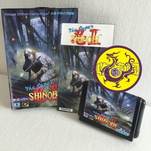 The Super Shinobi II 16 bit SEGA MD Game Card Boxed With Manual For Sega Mega Drive For Genesis