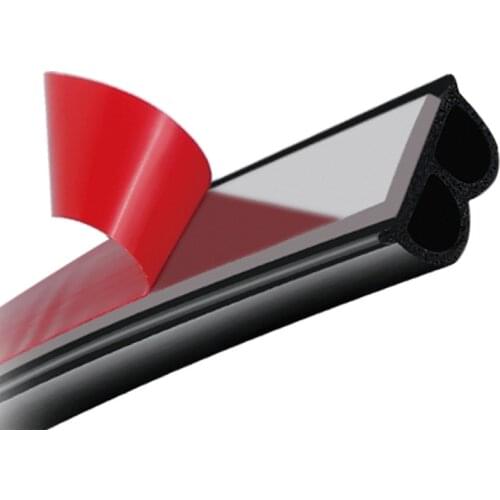 5M B-Shape Seal Strip Car Door Window Trim Edge Moulding Rubber Weatherstrip Soundproof Waterproof Noise Reduction Seal Strip