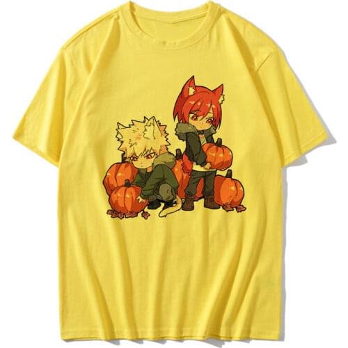 My Hero Academia Women T Shirt Bakugo Katsuki Cartoon T-shirt Anime Tshirt Summer New Harajuku Funny Print Tops Tees Ins Female