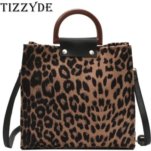 Women Retro Leopard Pattern Cloth Handbag 2019 New Fashion Simple Versatile Shoulder Messenger Bags LHJ355