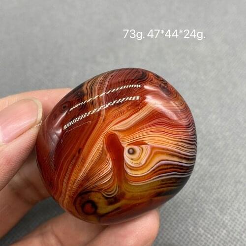 100% Natural silk agate Sardonyx agate palm stones playthings small stones and crystals healing crystals