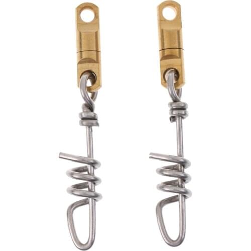 2x Heavy Cork Screw Fishing Swivel Corkscrew Swivel with Swirl Connector Lure Tackle Big Game