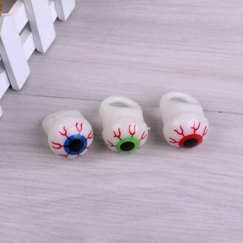 20pcs LED Light Up Eye Ball Rings Bulk Blinking Jelly Finger Ring Birthday Party Favor for Bar Parties Bag Fillers Toys