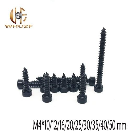 50PCS M4*10/12/14/16/18/20/25 Hexagon Socket Screw Model Self Tapping Screw Speaker Speaker M4 screws