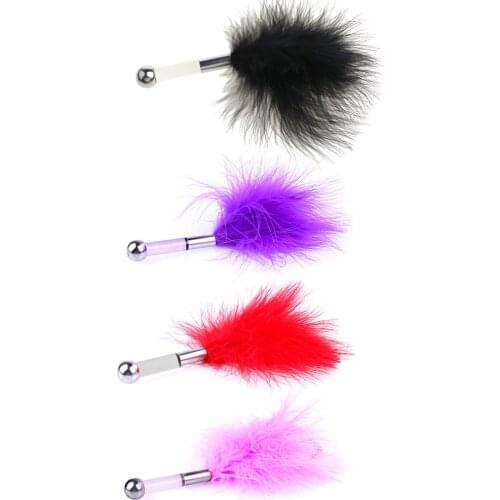 Butt Plug with Feather Tail Female Masturbating Steel Ball Stick Couples Flirting Foreplay Adult Games Sex Toys