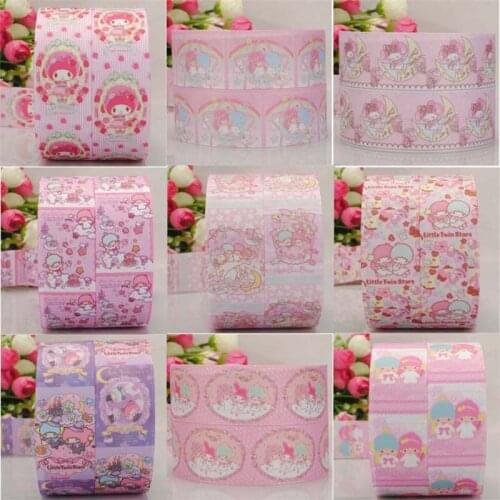 Free Shipping 20Y 1/2"38mm Lively Japanese Cartoon Pattern Printed Grosgrain Tape Ribbon DIY Handmade Gift