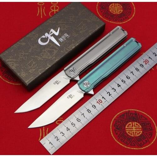 CH3513 Flipper folding knife M390 blade TC4 titanium handle camping hunting outdoor Fishing Survival knives EDC Tools