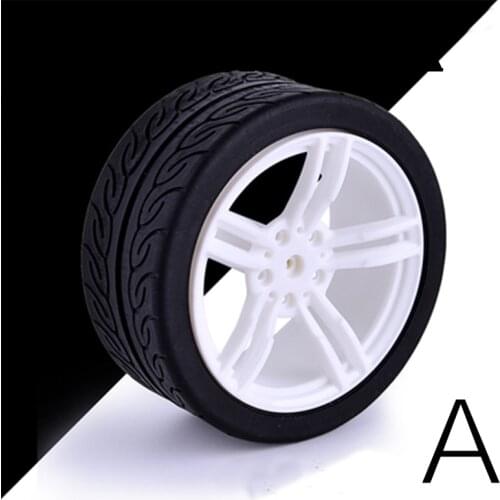 DIY smart car accessories wheel model rubber wheel TT motor tire 65 * 27mm