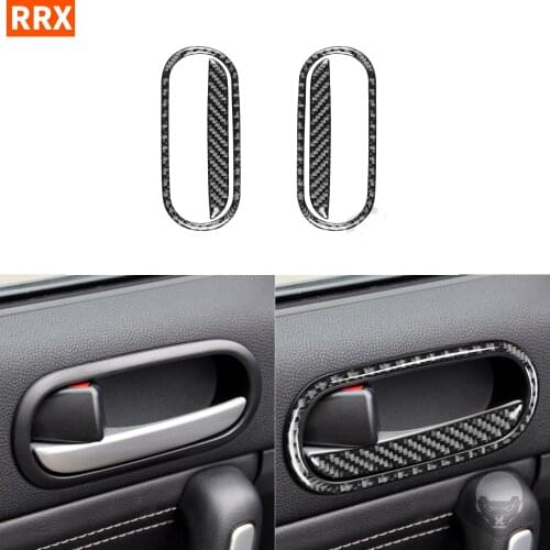 For Mazda MX-5 Miata MX5 2009 2010 2011 2012 2013 2014 2015 Carbon Fiber Sticker Inner Door Handle Frame Trim Car Accessories