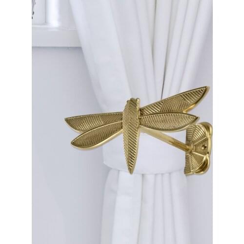 Affordable Luxury Style Structured Curtain Block Hook Model Room Living Room Balcony Curtain Buckle Accessories Pure Copper