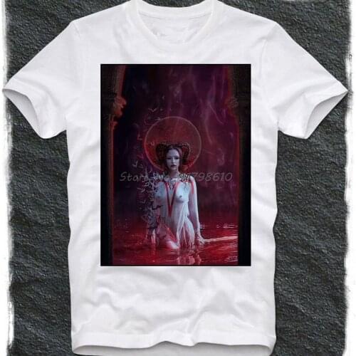 T Shirt Sexy Female Demon Baphomet Satan Satanism Lilith Goth Gothic Men Cotton Tees Streetwear Harajuku