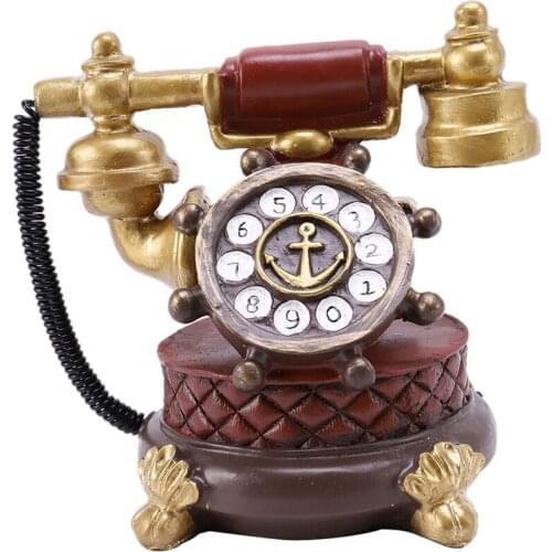 Vintage Book Phone Piggy Bank Home Decor Ornaments Retro Furniture Figurines Phone Miniatures Home Decoration Crafts Kids Gifts