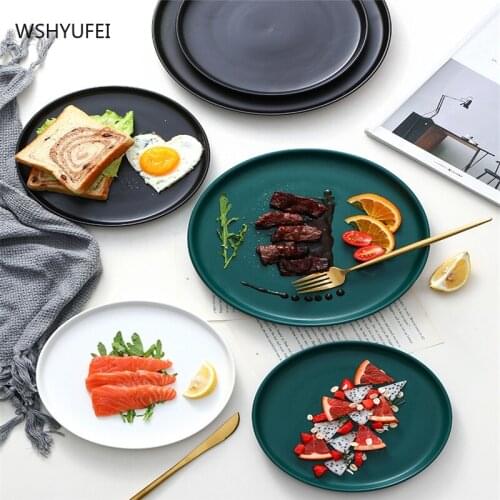 Nordic Creative Ceramic Western Steak Plate Dessert Plate Smooth and Delicate Ceramic Bone China Personalized Tableware