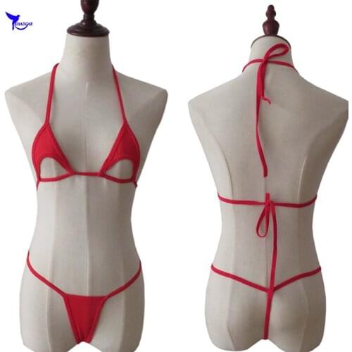 Summer Sunbath Extreme G-String Micro Bikini See Through Mini Bathing Suit Women Sexy Swimwear Underwear Set Beachwear Costumes