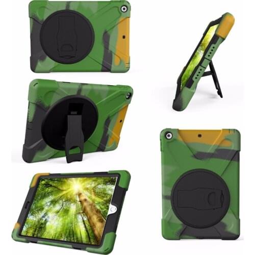 New Shockproof Kids Case for IPad 9.7 2017 2018 A1822 A1823 Heavy Duty Silicone Hard Cover Kickstand Design Hand Bracel + Gift