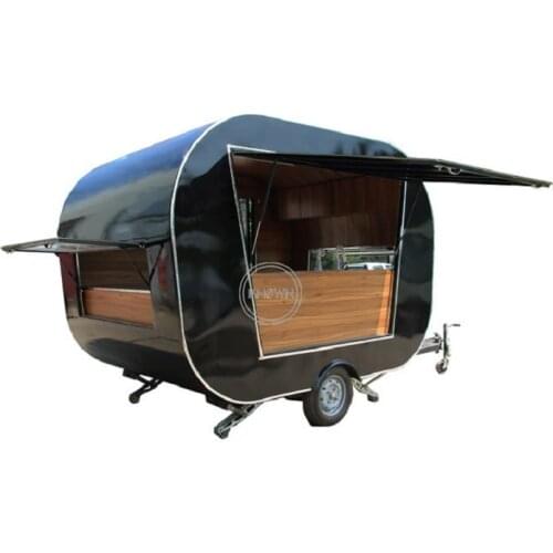 New 3m Length Mobile Street Food Cart Coffee Food Van Trailer 2 Wheels Outdoor Fast Food Kiosk Customizabled