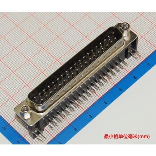 Serial port DB37 connector with fork Male connector Welding type 6pcs/lot