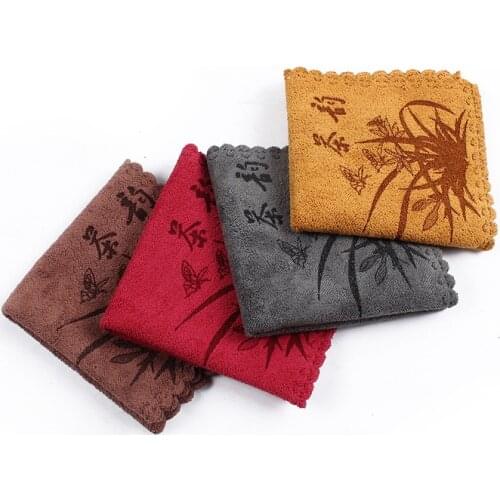Factory Direct Sales Thick Tea Towel cha bu 4-Color Optional Strong Absorption New Kung Fu Tea Accessories Ornament