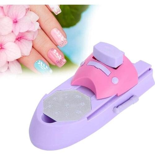Diy 3d Manual Nail Art Printing Machine Nail Polish Nail Painter Nail Set Printing Plate Printer Art Metal Tool Stamp Die D7R9