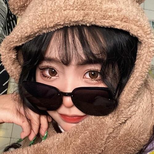 Square Frame Women Men Sunglasses Purple Pink Lens UV400 Eye Protection Girl Sexy Ladies Outdoor Eyewear