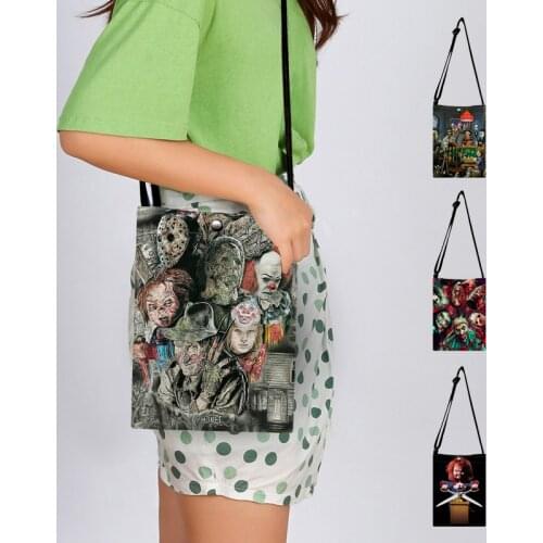 Horror Movie Halloween Crossbody Cell Phone Shoulder Bag Mini Handbag Tote Key Pouch