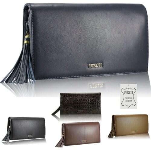 Baguette Long Leather Bag Black Leather Crossbody Bags New Croco S Handbag chic urban Fashion Style