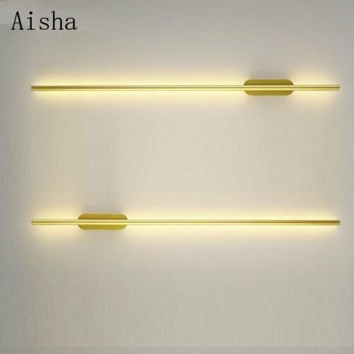 Gold Led Wall Light Modern Sconce Light Wall Lamp for Bathroom Lamp Bedroom Bedside Light Bathroom Mirror Light 120 100 80 60CM