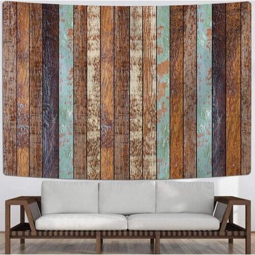 Striped Wood Block Printing Tapestry Fabric Wall Hanging Tapestry Colorful Wooden Door Background Table Cover Yoga Beach Towel