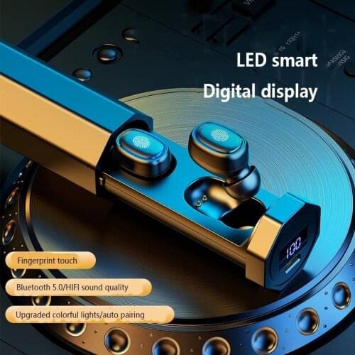 B9 TWS Bluetooth 5.1 Earphones Wireless HIFI Headphone 9D Stereo Sports Waterproof Earbuds Headsets With Micr Pull Charging Box