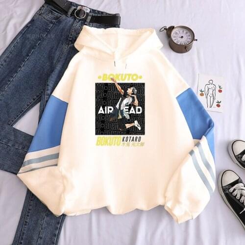 Kotaro Bokuto Haikyuu Japan Anime Hoodies Men Fun Japan Cartoon Volleyball Junior Fukurodani Academy Harajuku Casual Sweatshirt