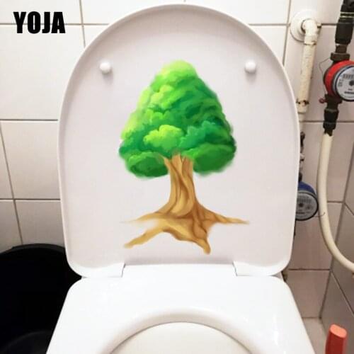 YOJA 16.6X23.6CM Big Tree Fresh Cartoon Childern Bedroom Decoration Wall Sticker Toilet WC Decal T1-1306