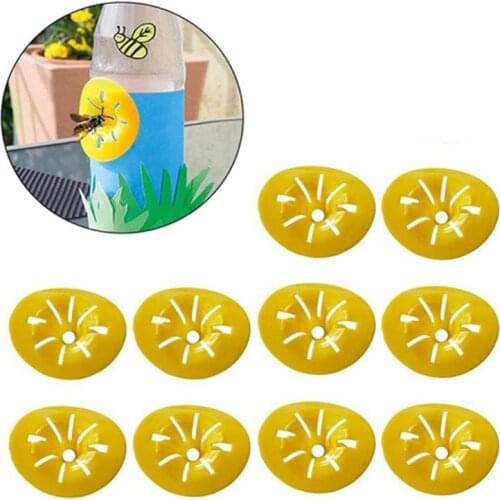 10pcs/Set Home Killer Flower Shaped Garden Mini Flying Insects Funnel Practical Reusable Outdoor Wasp Trap Bee Catcher Non-Toxic