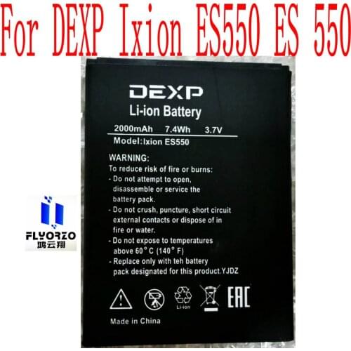 100% New High Quality 2000mAh Ixion ES550 Battery For DEXP Ixion ES550 ES 550 Mobile Phone