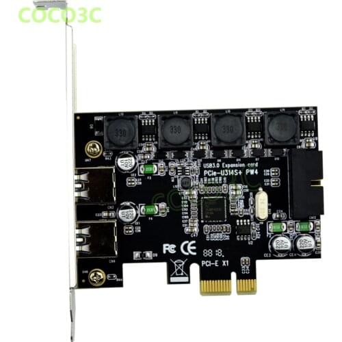 2 ports USB 3.0 + 20Pin USB header PCI-e Controller Card PCI Express to Dual USB3.0 + 19 Pin USB Converter Adapter