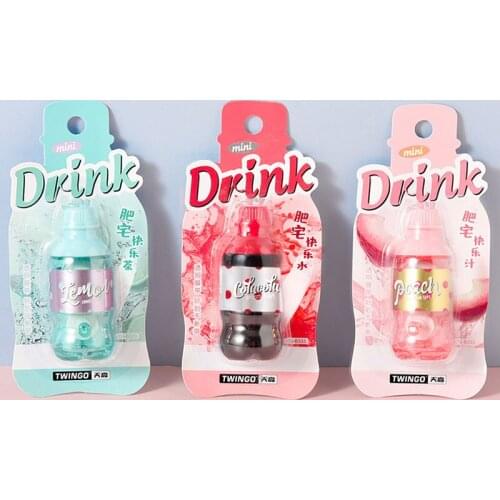 24 pcs/lot Creative Soda 6M Correction Tape Cute Tapes Promotional Stationery gift School Office Supplies