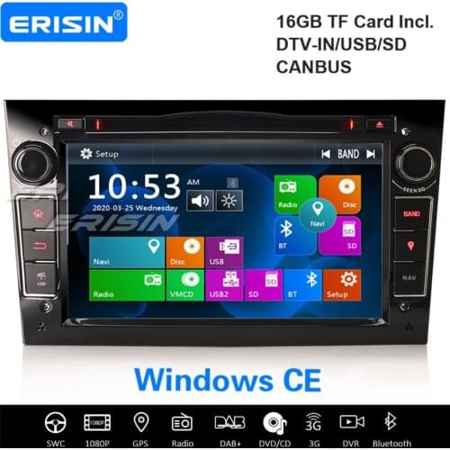 Erisin 7260 DAB+ Car Stereo DVB-T2 CD Navi For Opel Vauxhall Zafira Antara Astra H Vivaro Combo Corsa C/D Meriva Signum Vectra C