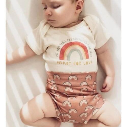 Baby Cartoon Bodysuit Infant Girls Summer Sleeveless Rainbow Jumpsuit Newborn Baby Boy Clothes Kids Outfits Toddler Onesie 0-24M