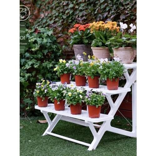 Environmentally friendly non-toxic Alice balcony vegetable basin bracket strong and durable flower basin plastic flower rack con