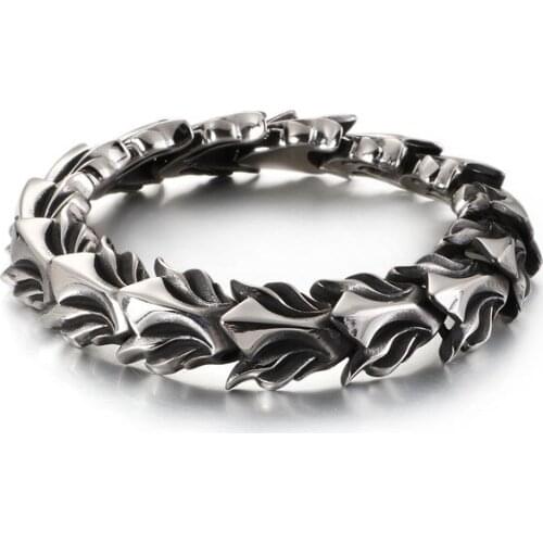 European and American fashion personality stainless steel keel chain mens titanium steel tide bracelet