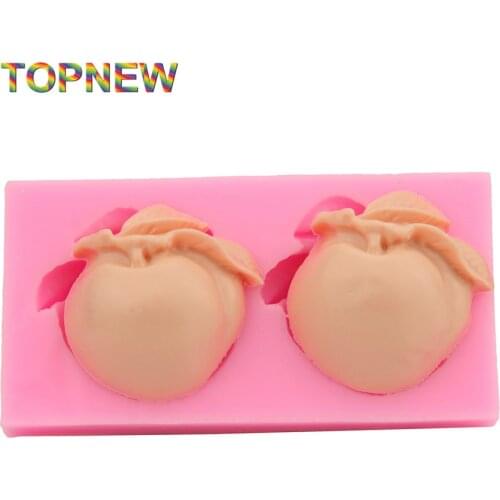 Juicy Peach Apple Shape Cake Molds for Fondant Jello Jelly Sugar Ice Moulds Cake Decorating Tools 3D Bakeware DIY C1693