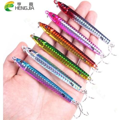 HENGJIA Jig Fishing Lure Bait Bass Fishing Tackle Metal Jig Weights 30g Lead Fish Saltwater Lures Artificial Trolling Lure