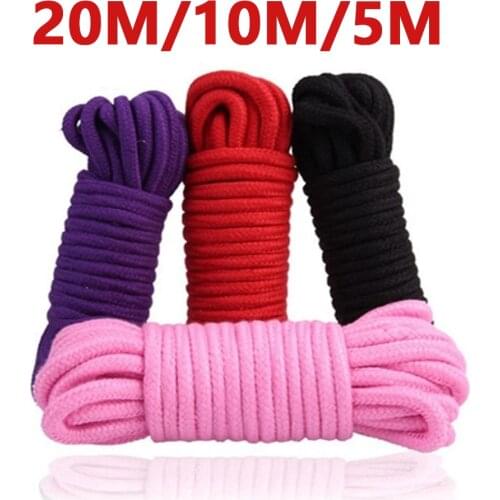 5m/10 m Cotton Rope Female Adult Sex products Slaves BDSM Bondage Soft Cotton Rope Adult Games Binding Rope Role-Playing Sex Toy
