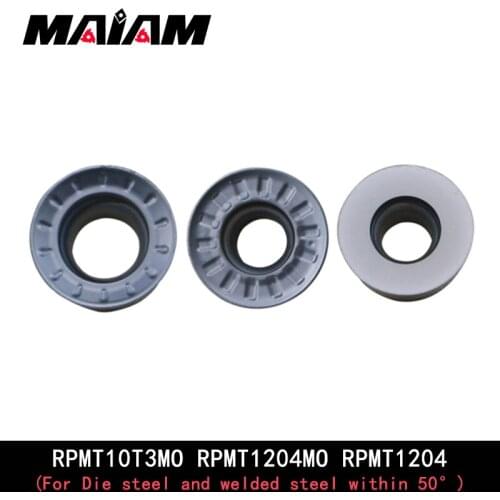 RPMT RPMW Round milling tool RPMT10T3 RPMT1204 RPMT10T3MO RPMT1204MO RPMW1204 R5 R6 emr tool rod Die steel and welded steel