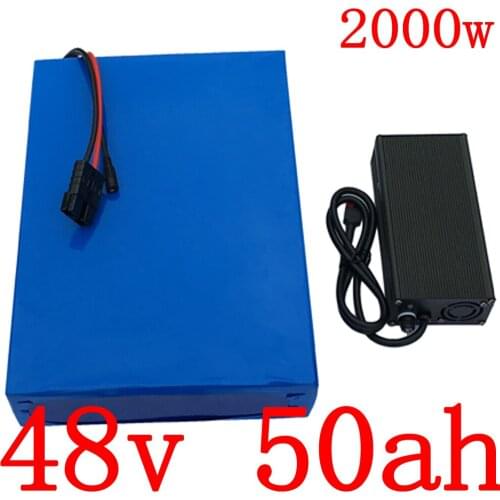 48v battery 48V 1000W 2000W lithium scooter battery 48V 50AH electric bike battery 48V 50AH Lithium ion battery with 5A charger