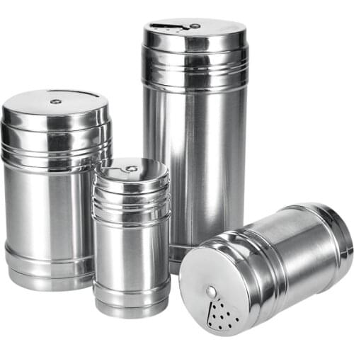 Stainless Steel Multi-purpose Rotary Cans Spice Jar Rotate The Bottle #BO