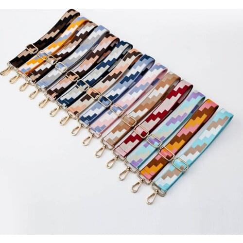 New Fashion Nylon Striped Belt Bag Straps For Women Adjustable Shoulder Strap DIY Decorative Handbag Handles Bag accessories