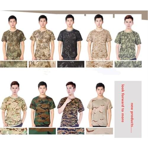 Men 2020 News Tactical Clothing Military Uniform Camouflage Combat Shirt Breathable Soldier Costume Top Summer Work Train Wear