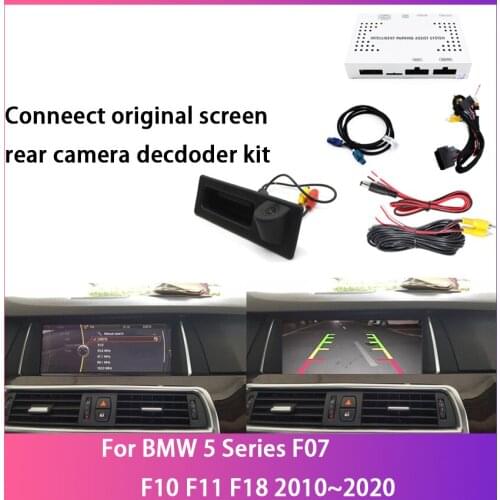Original Display Upgrading System For BMW 5 Series F07 F10 F11 F18 2010~2020 Car Rear Reverse Parking Camera Interface Decoder