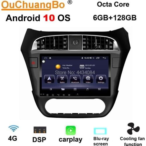 Ouchuangbo Blu-ray car gps navi audio 4G for Dongfeng Fengshen A60 2015 support 8 Core 6GB+128GB CarPlay DSP android 10 OS